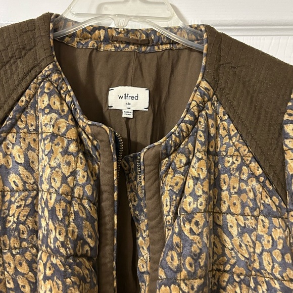 wilfred Quilted Leopard Print Jacket - Sz 6 - Picture 4 of 7